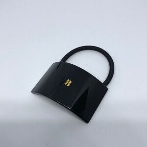 𝅺B initial Letter Hair Ponytail Holder Elastic Made in Italy